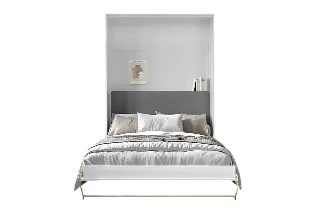 Schrankbett C01Z-H, Schlaffläche 140x200cm mit gepolstertem Rückenteil- Farbe wählbar