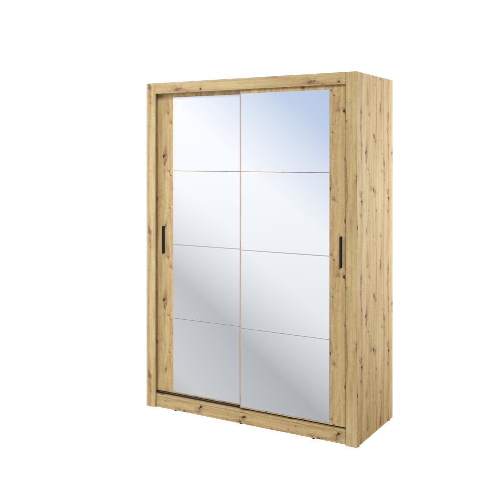 Kleiderschrank , A-18 Schwebetürenschrank mit Spiegel. Breite 150 cm. Farbe wählbar