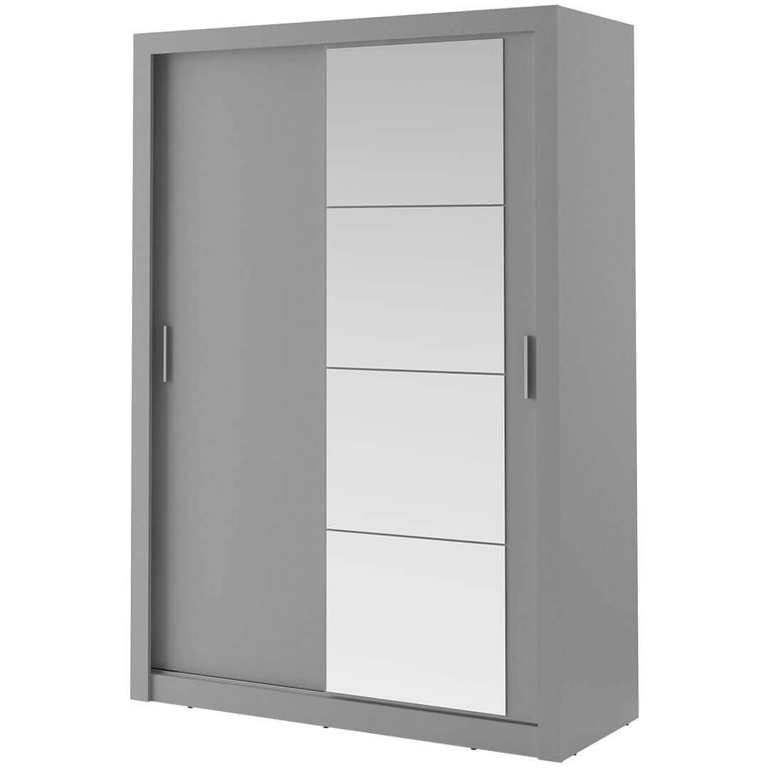 Kleiderschrank A-04, Schwebetürenschrank mit Spiegel. Breite 150 cm. Farbe wählbar
