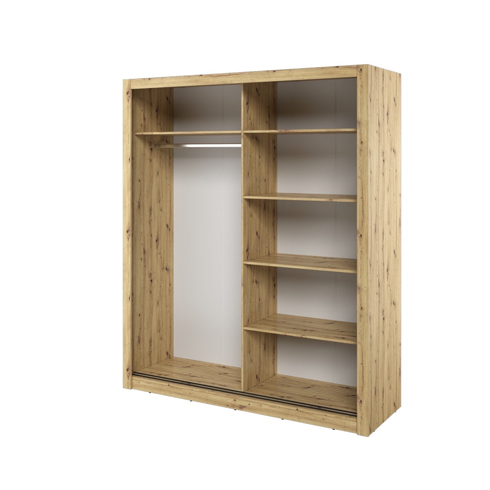 Kleiderschrank A-03, Schwebeturenschrank mit Spiegel, Breite 180 cm , Farbe wählbar