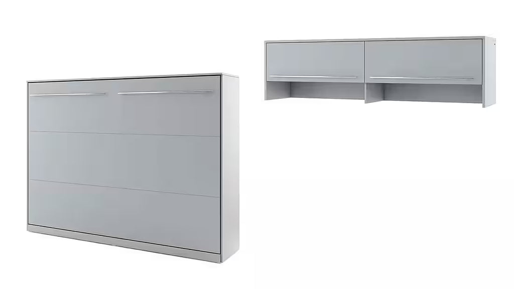 Schrankbett, C049 mit Aufsatzschrank, Schlaffläche 140x200cm, Farbe wählbar