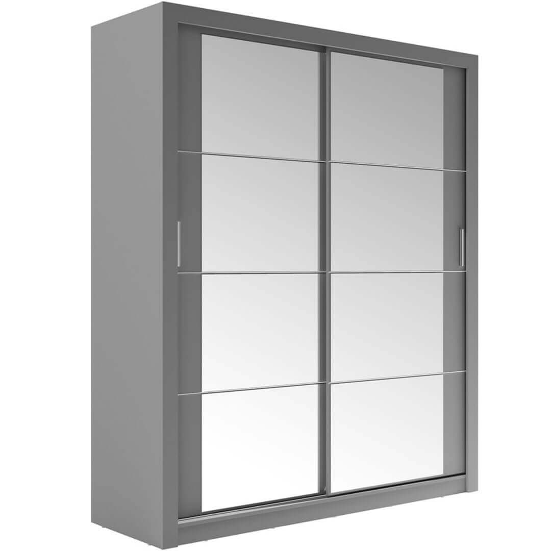 Kleiderschrank A-03, Schwebeturenschrank mit Spiegel, Breite 180 cm , Farbe wählbar