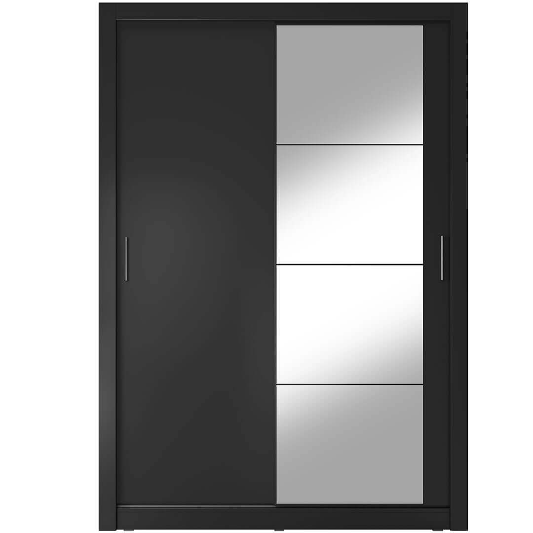 Kleiderschrank A-04, Schwebetürenschrank mit Spiegel. Breite 150 cm. Farbe wählbar