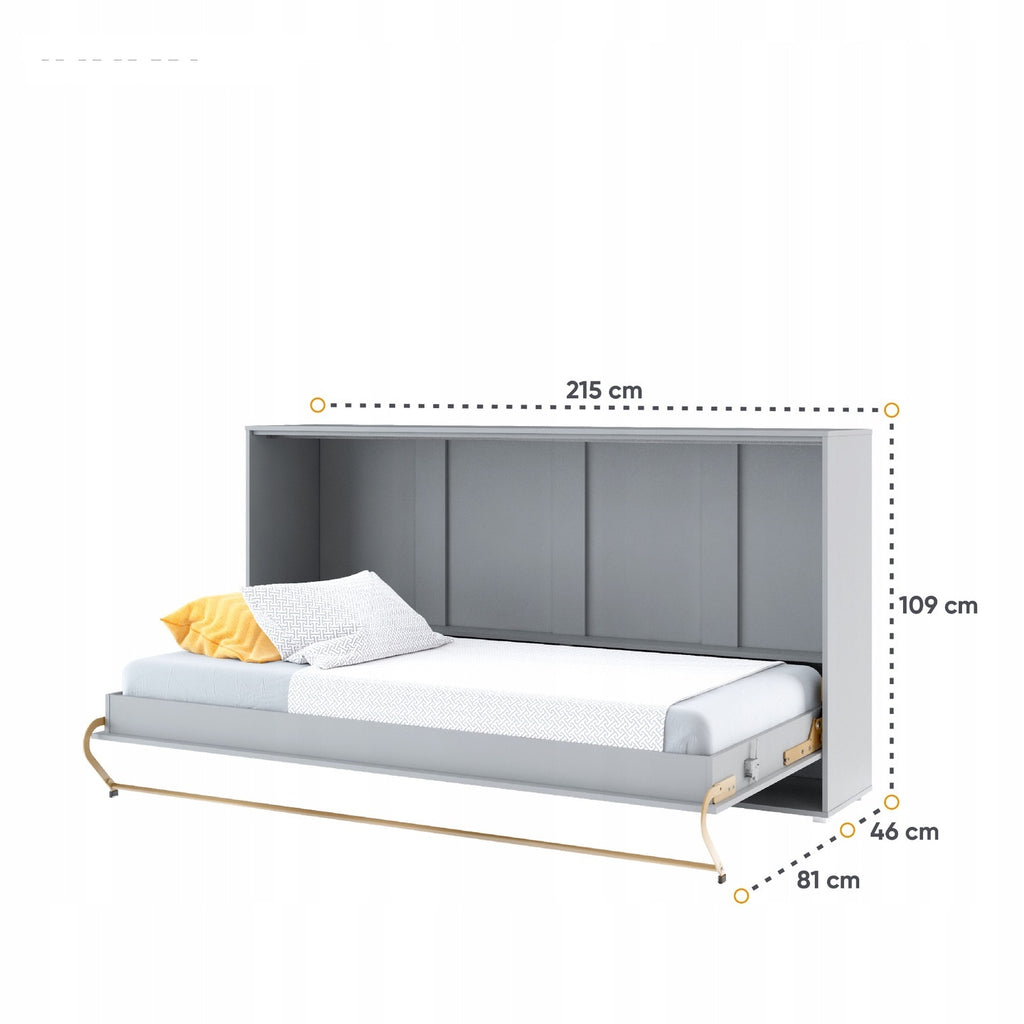 Schrankbett C06, Horizontal, Schlaffläche 90x200cm, Farbe wählbar