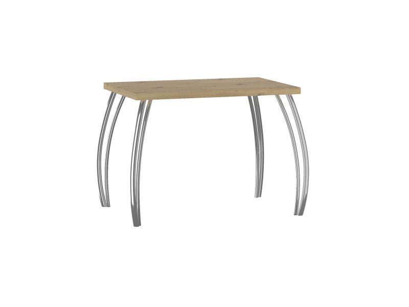 Esstisch ST-B+II , 101x67x76 cm , Farbe Eiche Artisan/Chrom