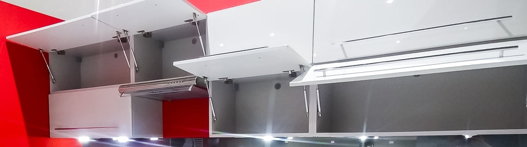 Küchenzeile PL3, L-Form 290x105 cm ,mit Arbeitsplatte, Front  Hochglanz, Soft Close System, Farbe wählbar