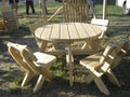 Gartenmöbel AR-4, Holzgartenmöbel, Tisch mit 4 Sitzstühle, Optional für 4 Personen