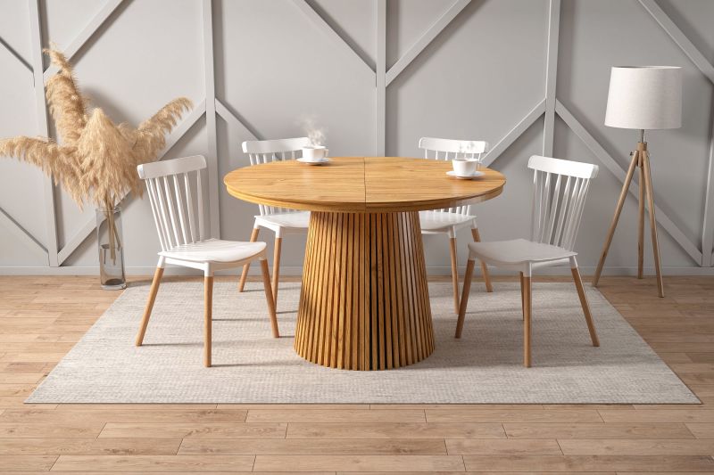 Essgruppe A97-4, Esszimmer Set , Esstisch (Ausziehbar) mit 4 Stühlen- Farbe wählbar