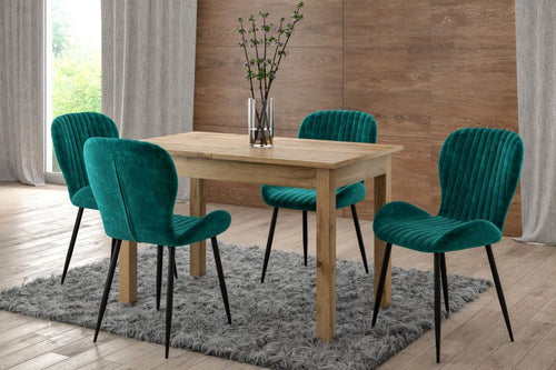 Essgruppe A13, Esszimmer Set , Esstisch-Ausziehbar mit 4 Stühlen- Farbe wählbar