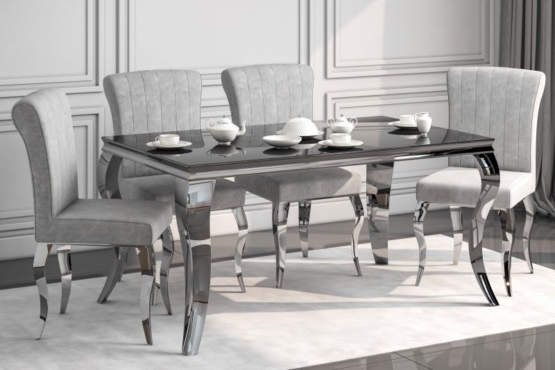 Essgruppe A73, Esstisch mit 4 Stühlen. Stuhle Farbe wählbar