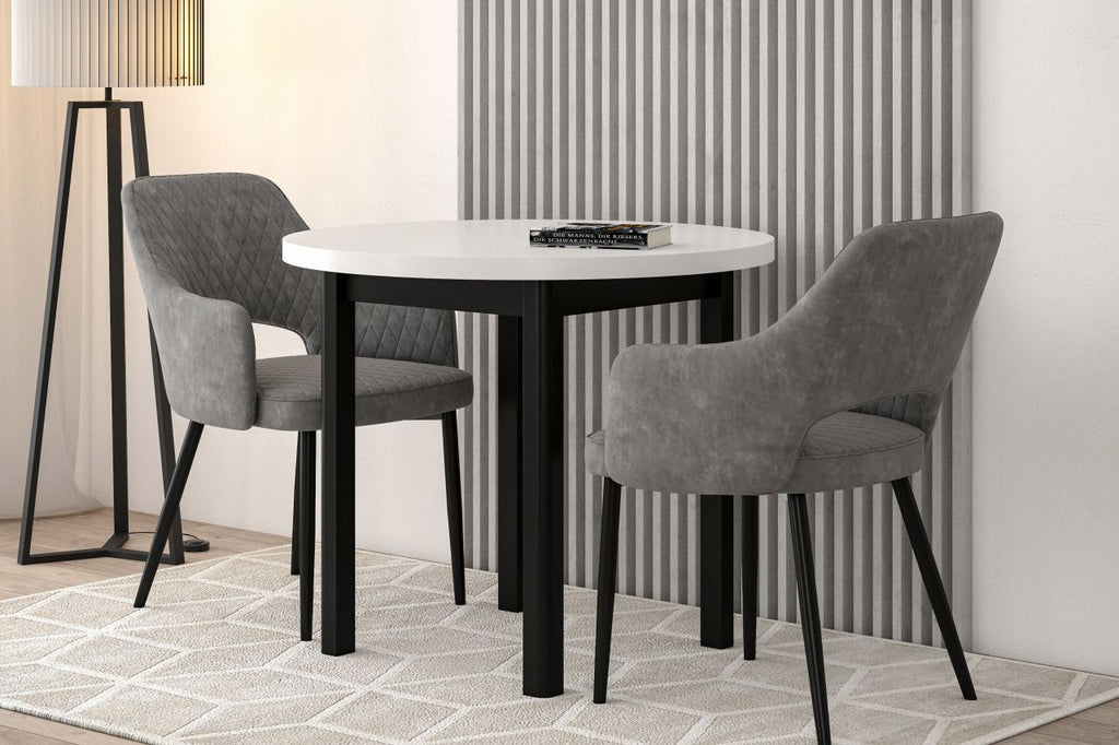 Essgruppe A46-90, Esszimmer Set , Esstisch mit 2 Stühlen- Farbe wählbar