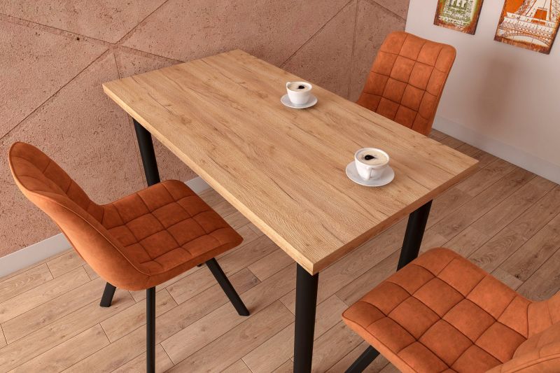 Essgruppe A51, Esszimmer Set , Esstisch mit 3 Stühlen-Farbe wählbar