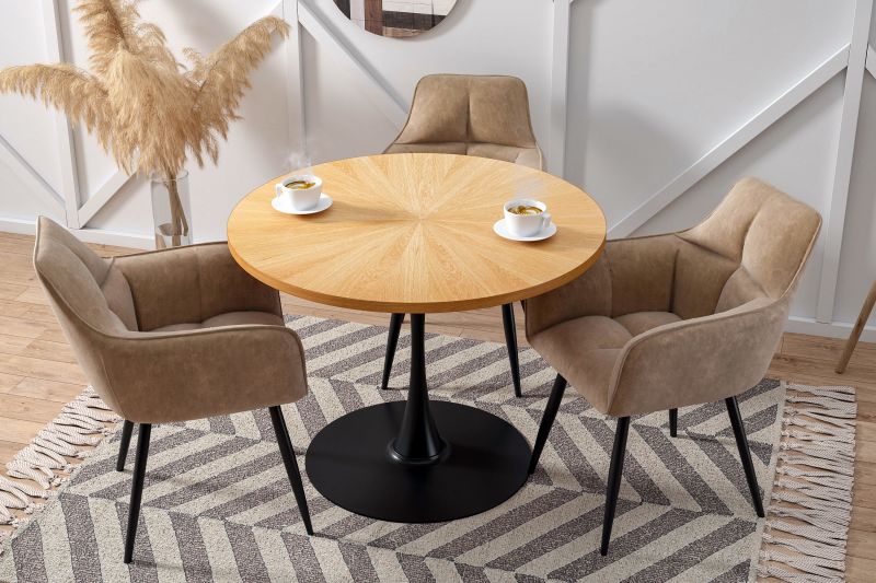 Essgruppe A94, Esszimmer Set , Esstisch mit 3 Stühlen-Farbe wählbar