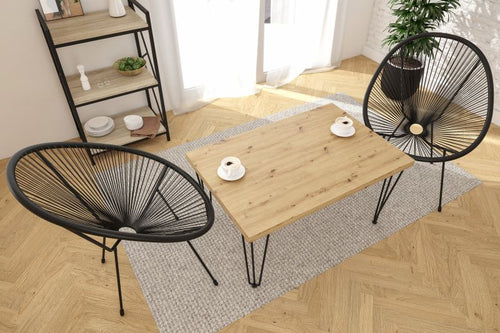 Essgruppe A61, Esszimmer Set , Esstisch mit 2 Stühlen- Farbe wählbar