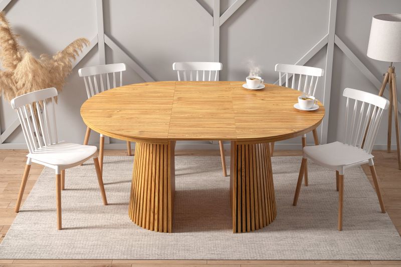 Essgruppe A97-5, Esszimmer Set , Esstisch (Ausziehbar) mit 5 Stühlen- Farbe wählbar