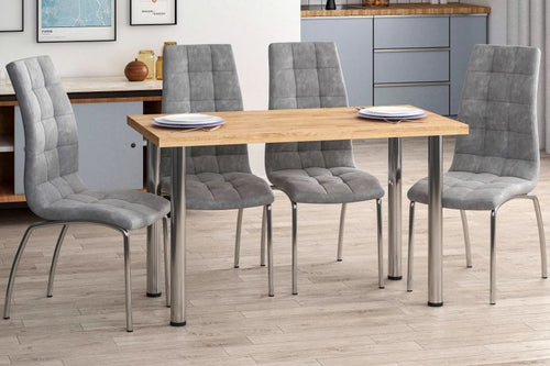Essgruppe A52, Tischgruppe, Esszimmer Set , Esstisch mit 4 Stühlen - Farbe wählbar
