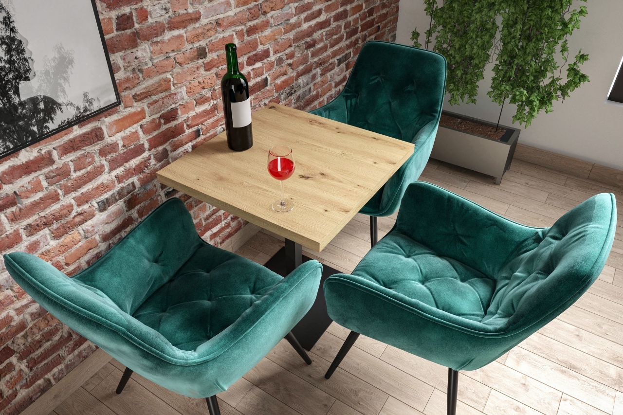Essgruppe A58, Esszimmer Set , Esstisch mit 3 Stühlen-Farbe wählbar
