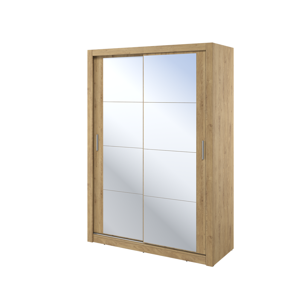 Kleiderschrank , A-18 Schwebetürenschrank mit Spiegel. Breite 150 cm. Farbe wählbar