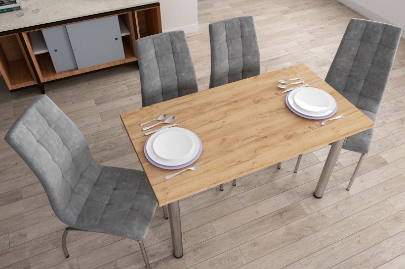 Essgruppe A52, Tischgruppe, Esszimmer Set , Esstisch mit 4 Stühlen - Farbe wählbar