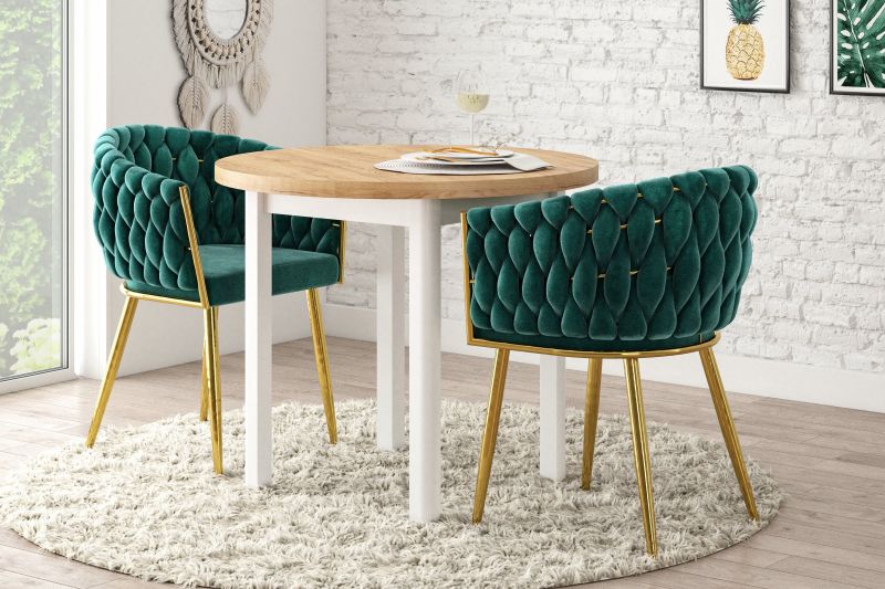 Essgruppe A45-80, Esszimmer Set , Esstisch mit 2 Stühlen- Farbe wählbar