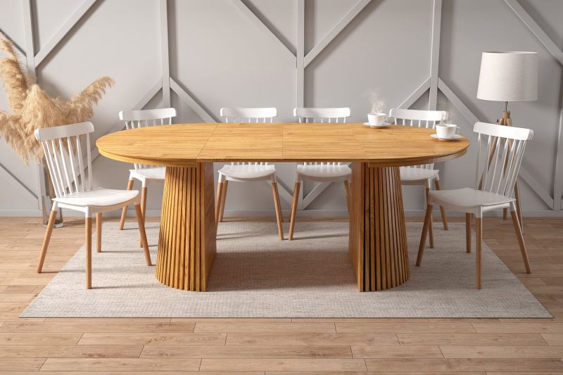 Essgruppe A97-6, Esszimmer Set , Esstisch (Ausziehbar) mit 6 Stühlen- Farbe wählbar