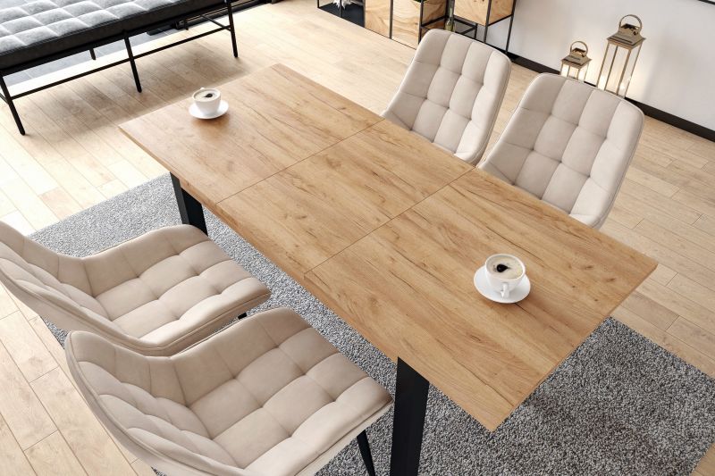 Essgruppe A47, Esszimmer Set , Esstisch (Ausziehbar) mit 4 Stühlen - Farbe wählbar