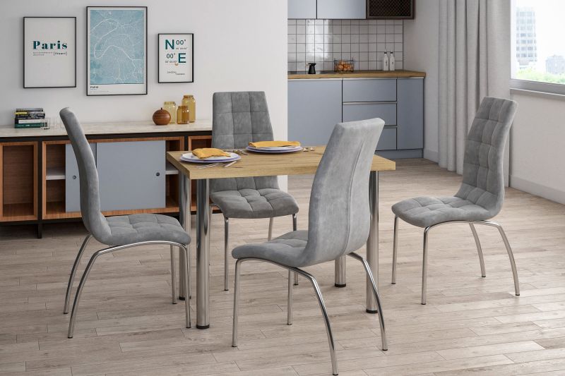 Essgruppe A50, Tischgruppe, Esszimmer Set , Esstisch mit 4 Stühlen - Farbe wählbar