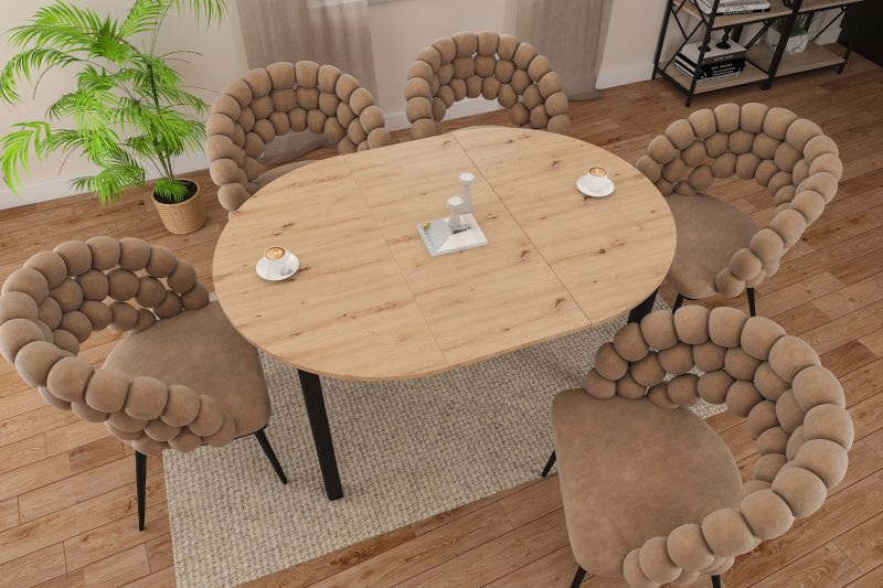 Essgruppe A91-GC, Esszimmer Set , Esstisch  mit 4 Stühlen- Farbe wählbar