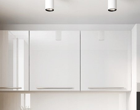 Küchenzeile PL1, L-Form 240x245cm, Front Hochglanz, Soft Close System, mit Arbeitsplatte, Farbe wählbar