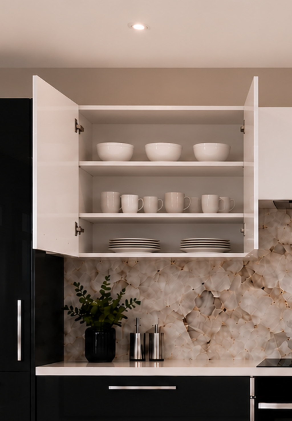 Küchenzeile PL9, Breite 300cm, mit Arbeitsplatte, G, Soft Close System, Farbe wählbar
