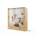 Kleiderschrank A-05-2S , mit Spiegel, Schubladen, LED. Breite 200cm. Farbe Artisan