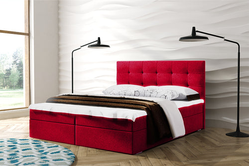 Boxspringbett T52C , mit zwei Bettkasten , Topper, Farbe und Große wählbar