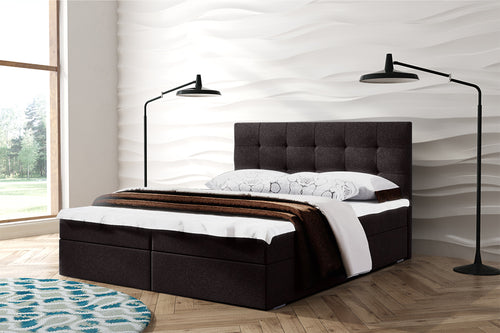 Boxspringbett T-52 , mit zwei Bettkasten, Topper