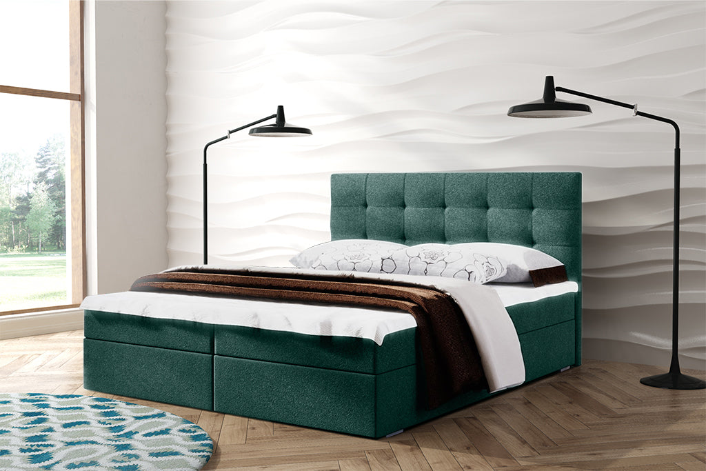 Boxspringbett T-52 , mit zwei Bettkasten, Topper