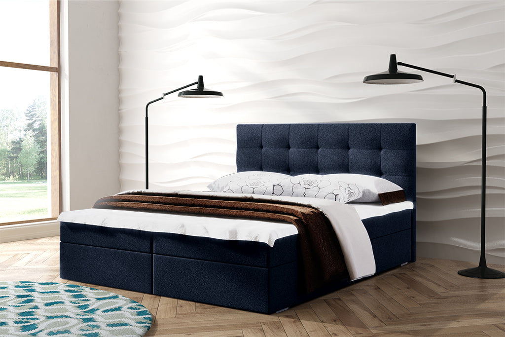 Boxspringbett T-52 , mit zwei Bettkasten, Topper