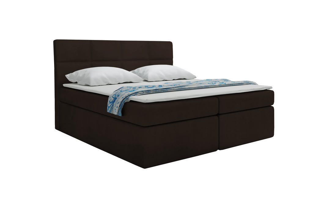 Boxspringbett T57 , mit zwei Bettkasten , Topper, Farbe und Große wählbar