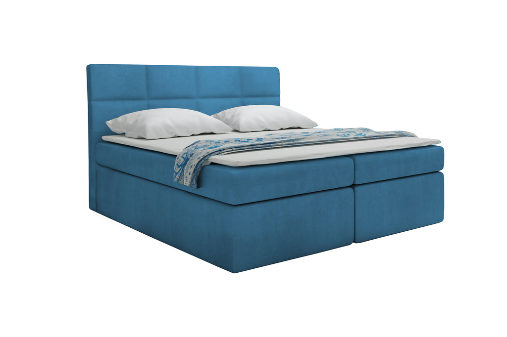 Boxspringbett T57 , mit zwei Bettkasten , Topper, Farbe und Große wählbar
