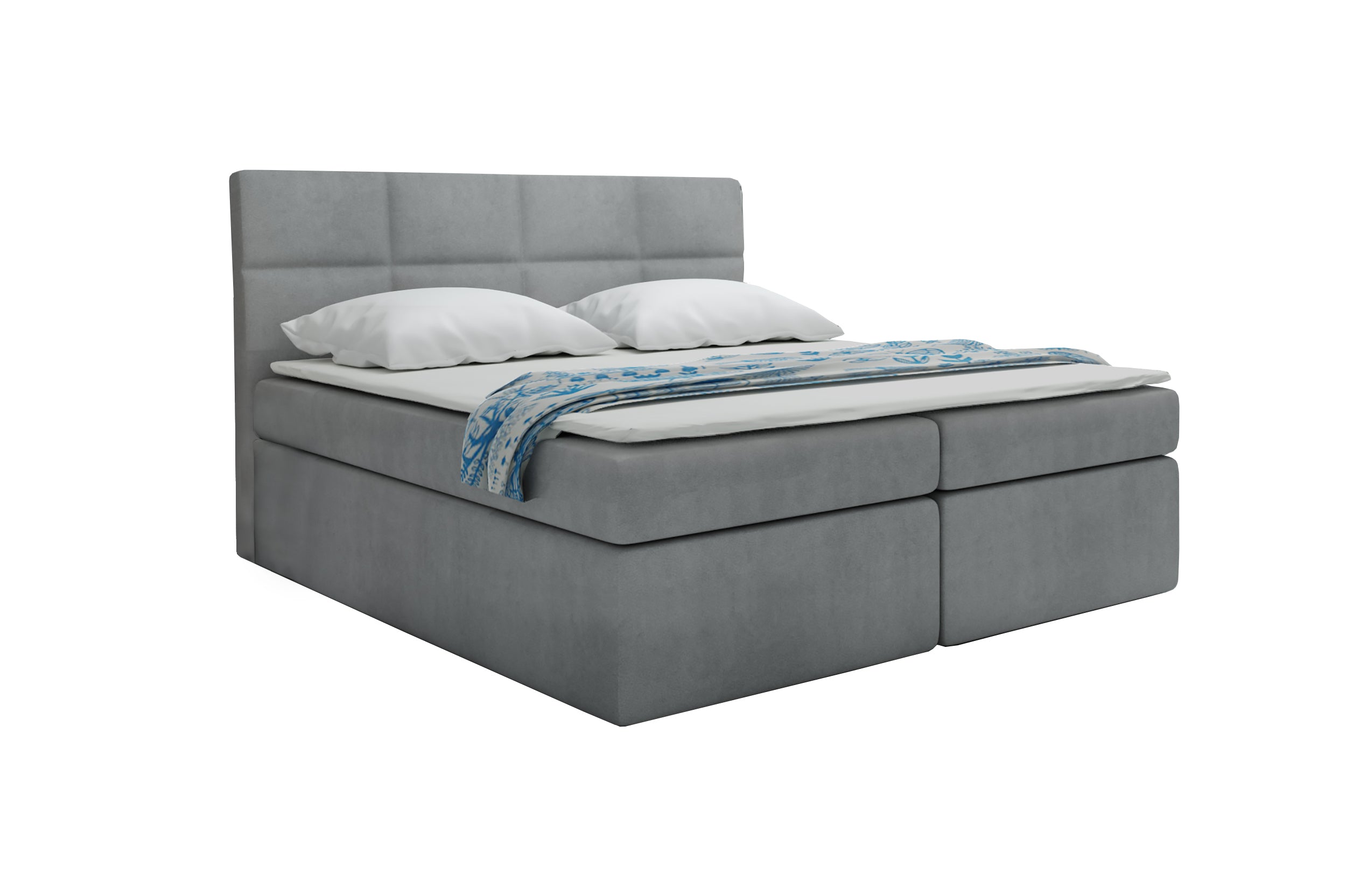 Boxspringbett T57 , mit zwei Bettkasten , Topper, Farbe und Große wählbar