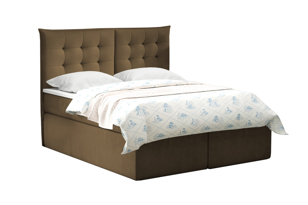 Boxspringbett T54 , mit zwei Bettkasten , Topper, Farbe und Große wählbar