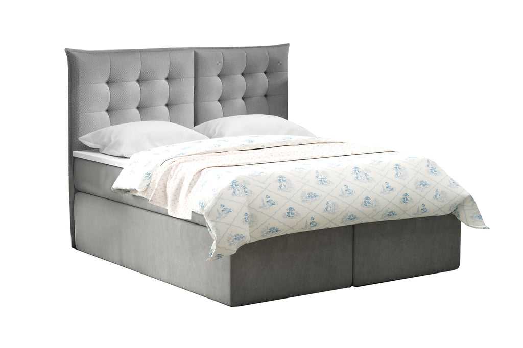 Boxspringbett T54 , mit zwei Bettkasten , Topper, Farbe und Große wählbar