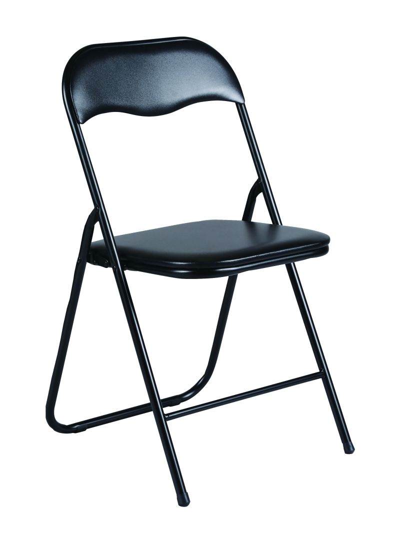 Klappstuhl, Stuhl, Esszimmerstuhl J-6 , Farbe Schwarz