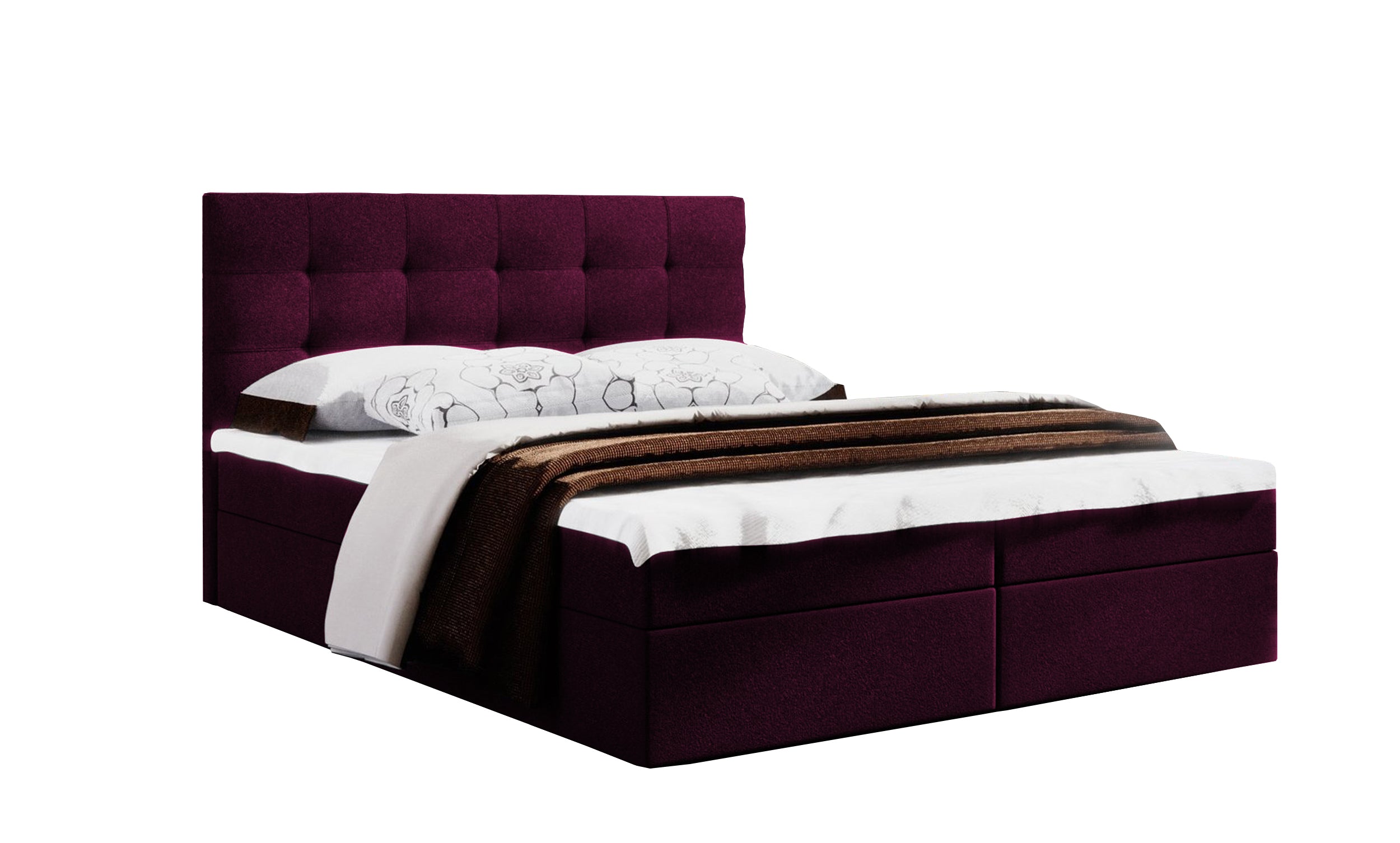 Boxspringbett T-52 , mit zwei Bettkasten, Topper