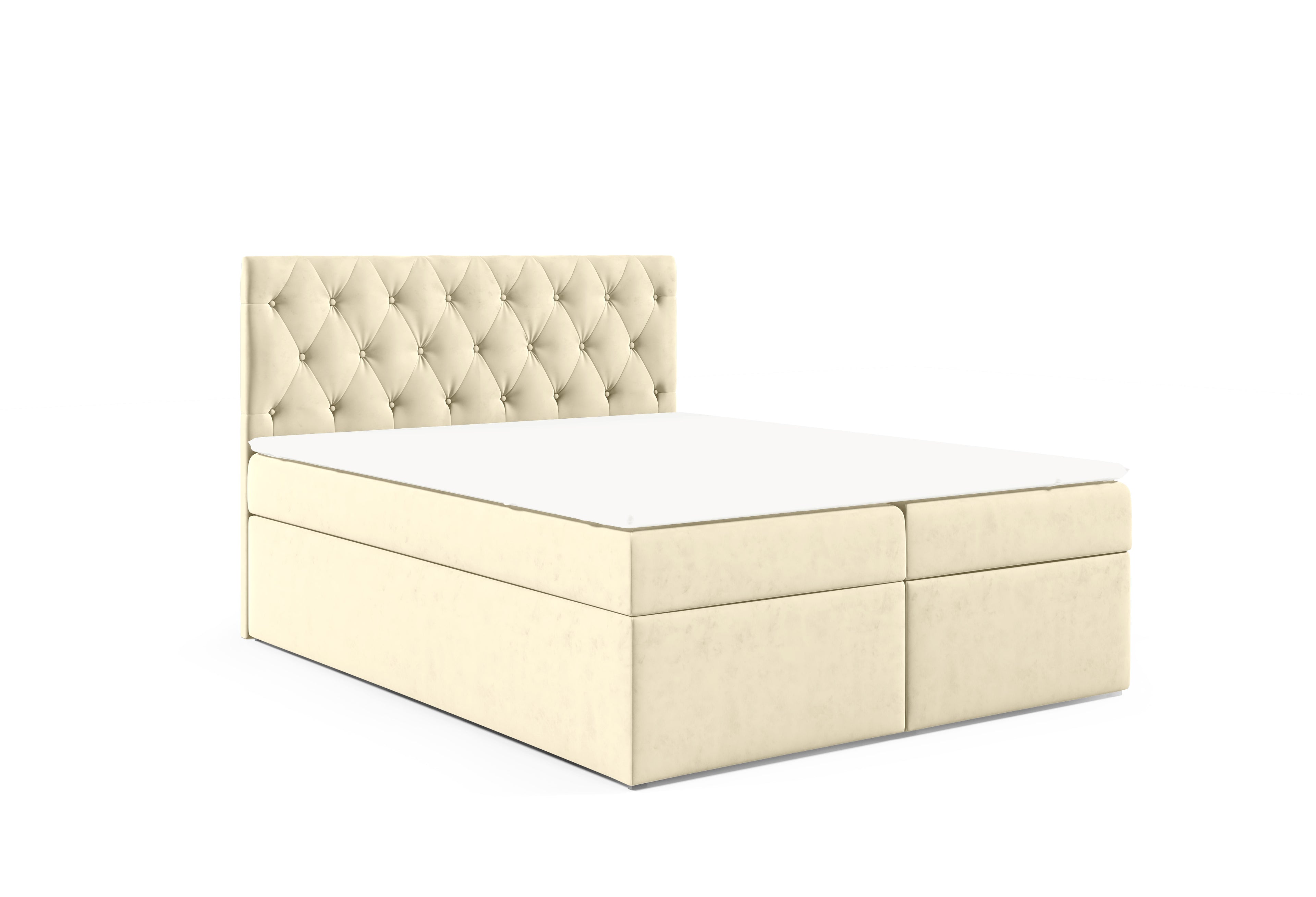 Boxspringbett T56 , mit zwei Bettkasten , Topper, Farbe und Große wählbar