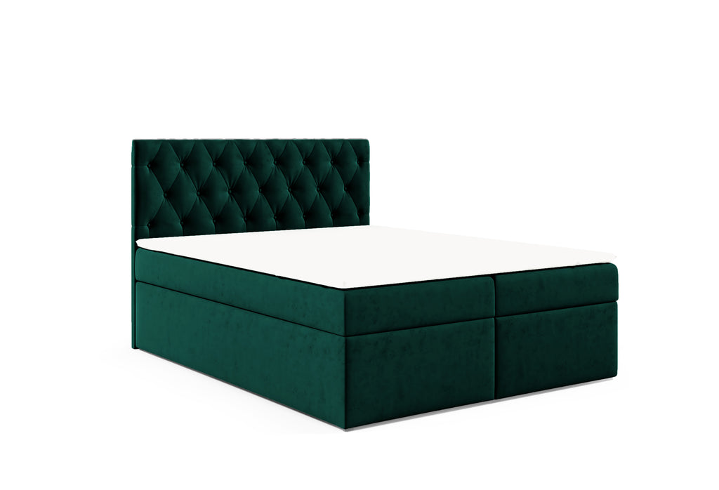 Boxspringbett T56 , mit zwei Bettkasten , Topper, Farbe und Große wählbar