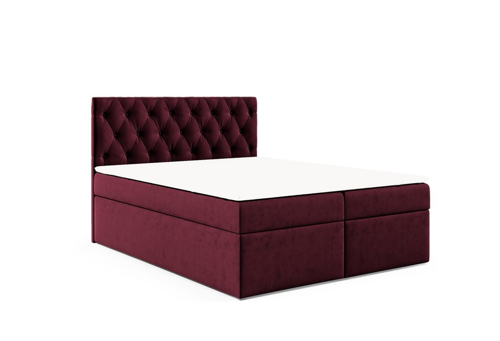 Boxspringbett T56 , mit zwei Bettkasten , Topper, Farbe und Große wählbar