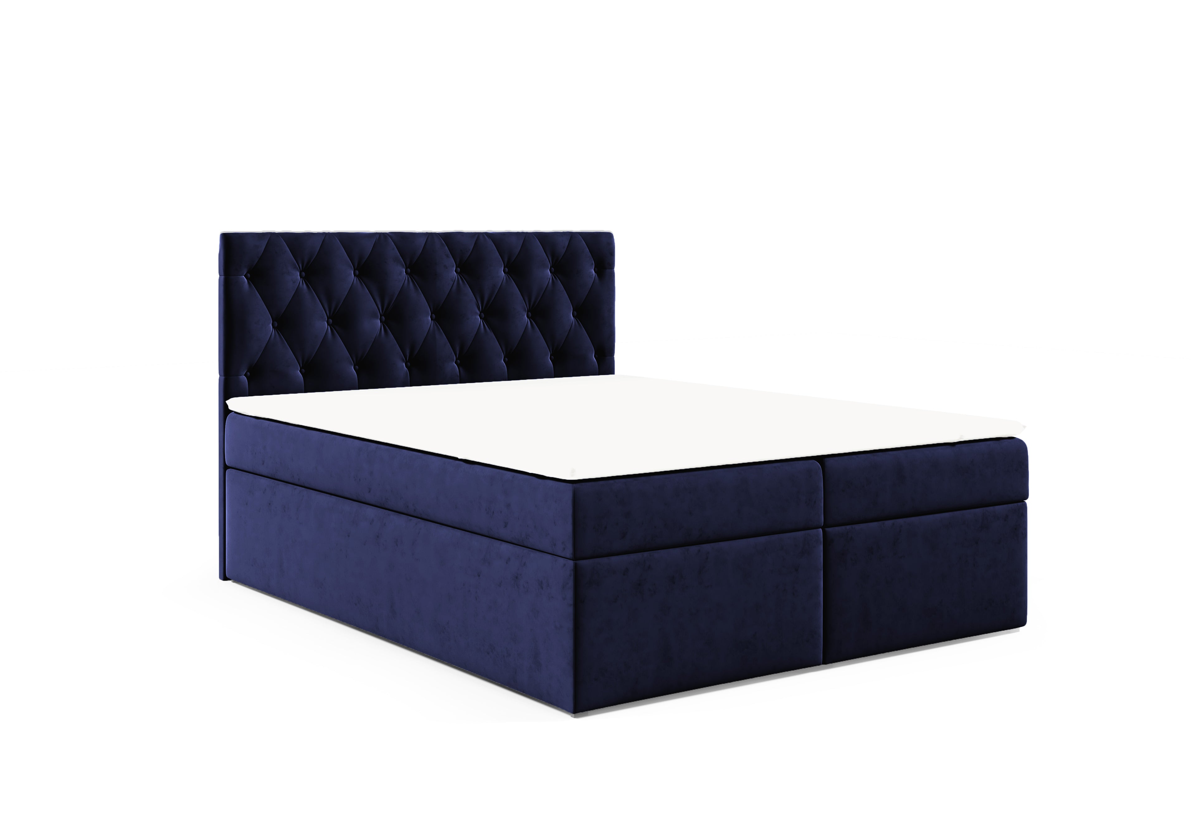 Boxspringbett T56 , mit zwei Bettkasten , Topper, Farbe und Große wählbar