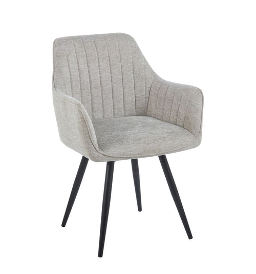 180° drehbarer Stuhl K18 aus Brego-Stoff mit Rückstellfunktion