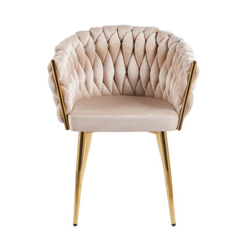 Eleganter Samtstuhl K7-FX-G in verschiedene Farben mit goldenen Beinen