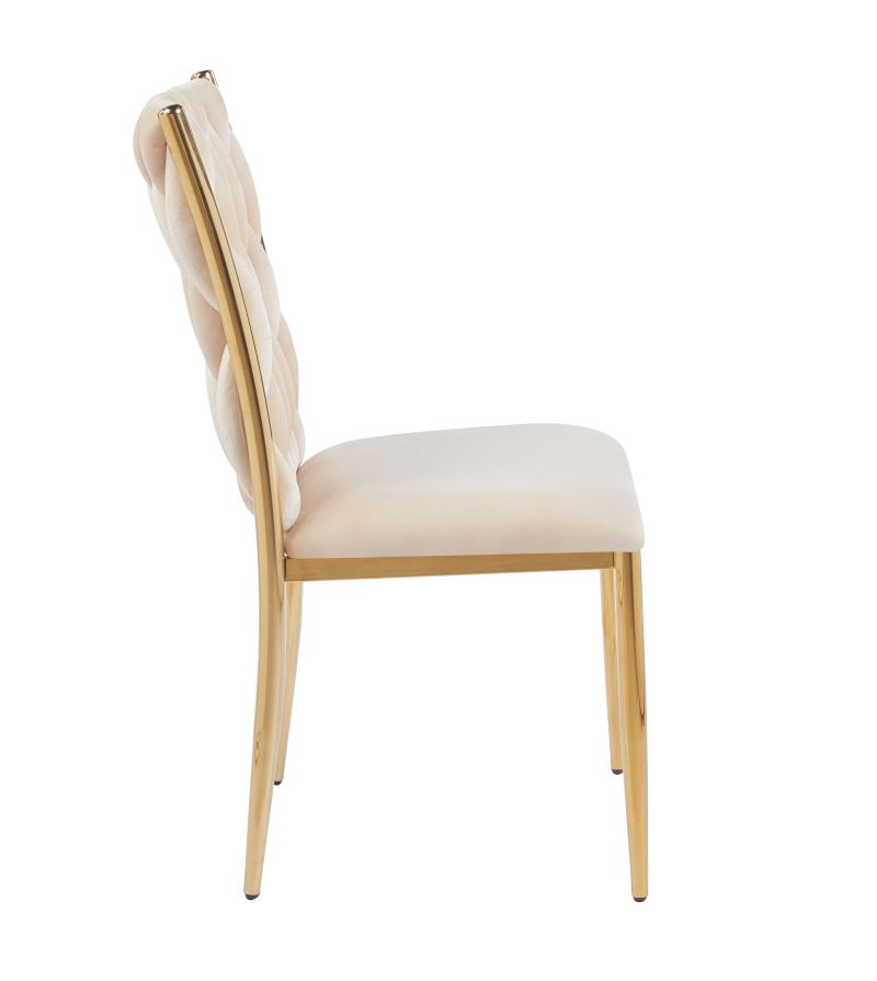 Geflochtener Sessel K37 für das Wohnzimmer, Metallgestell in Goldoptik, verschiedene Farben