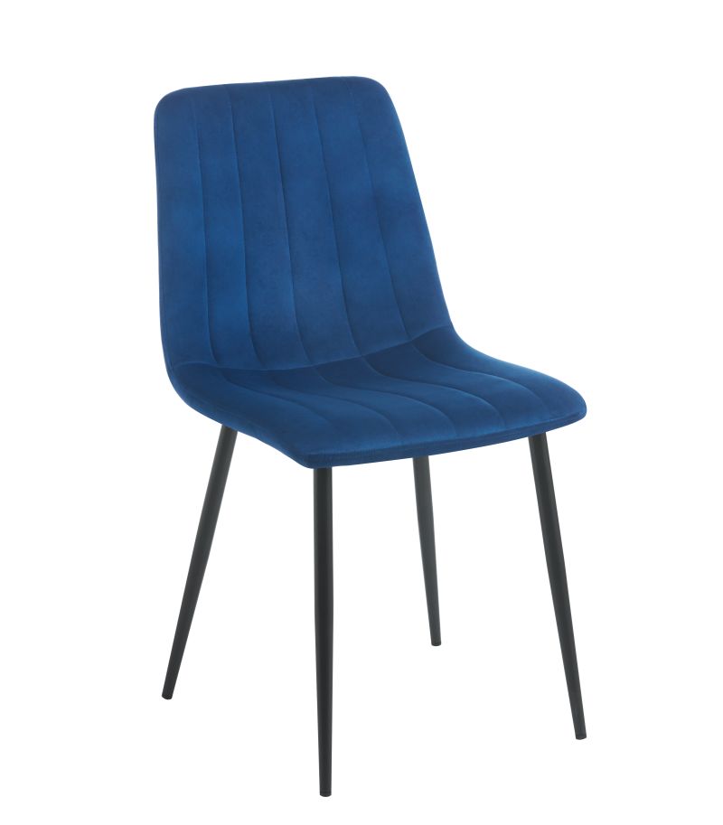 Gepolsterter Samtsessel K17 auf schwarzem Gestell, Farbe wählbar